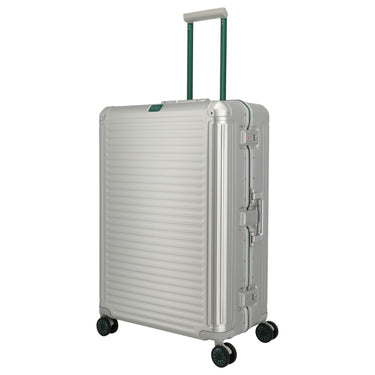 Travelite Next - Edizione del 75° Anniversario - Trolley 4 Ruote L 77 cm (argento-verde)