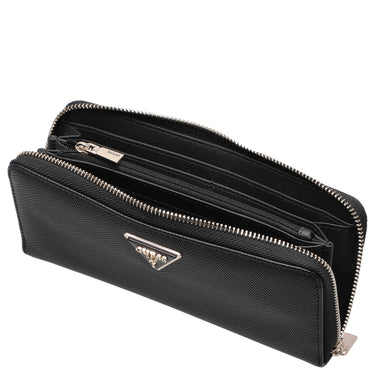Guess Laurel II SLG Large Zip Around - Geldbörse 12cc 20 cm (black) - Markenkoffer
