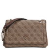 Guess Noelle II Convertible Xbody Flap - Borsa a tracolla 24 cm (latte logo/marrone)
