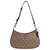 Guess Noelle II Top Zip - Borsa a spalla 28 cm (latte logo/brown)