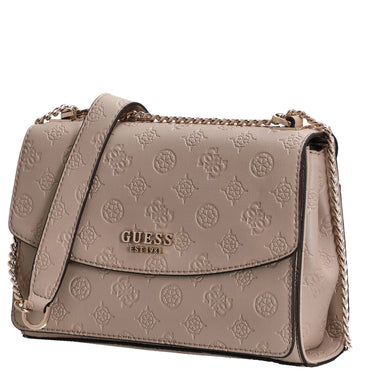 Guess Phoebe XBody Flap - Umhängetasche 24 cm (simply taupe logo) - Markenkoffer