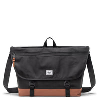 Herschel Cove Messenger - Umhängetasche 16" 50 cm (black/saddle brown)