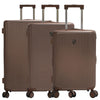 Heys Earth Tones - Set di trolley a 4 ruote 3 pezzi L/M/S espandibile (color umber)