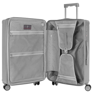 Heys Luxe - 4 - Rollen - Trolley M 66 cm erw. (silver) - Markenkoffer