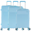 Heys Pastel - Set di trolley a 4 ruote 3 pezzi (blu)