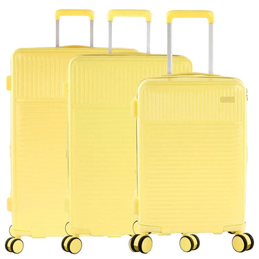 Heys Pastel - 4 - Rollen - Trolley Set 3tlg. erw. (gelb) - Markenkoffer
