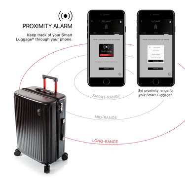 Heys SmartLuggage - 4 - Rollen - Trolley L (schwarz) - Markenkoffer