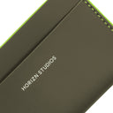 Horizn Studios Card Holder - Visitenkartenetui 9 cm (dark olive/neon green) - Markenkoffer