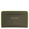 Horizn Studios Card Holder - Portacarte 9 cm (verde oliva scuro/neon green)