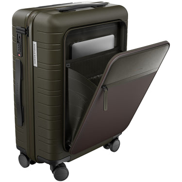 Horizn Studios M5 Essential - 4 - Rollen - Kabinentrolley mit Vortasche S 55 cm (dark olive) - Markenkoffer