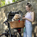 KLICKfix Doggy Basket 40 - Hundefahrradkorb (Korbklip) 52 cm (braun) - Markenkoffer