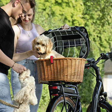 KLICKfix Doggy Basket 40 - Hundefahrradkorb (Korbklip) 52 cm (braun) - Markenkoffer