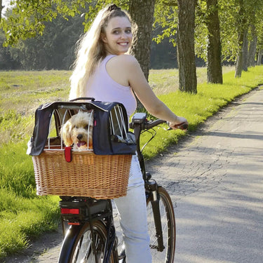 KLICKfix Doggy Basket 40 - Hundefahrradkorb (Korbklip) 52 cm (braun) - Markenkoffer