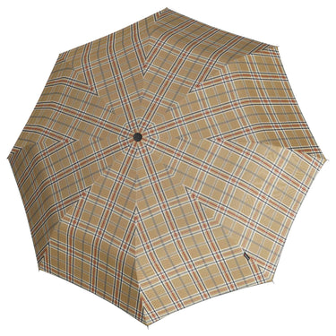 Knirps T.200 M Duomatic - Taschenschirm Regenschirm (check beige)