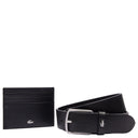 Lacoste Accessoire Geschenkset - Kreditkartenetui 6cc und Gürtel Leder (black, 115 cm) - Markenkoffer
