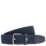 Lacoste Casual - Stretchgürtel 3.5 cm (navy blue/obscurity - haiti blue - white - lemon - white, 120 cm) - Markenkoffer
