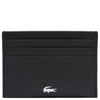 Lacoste FG - Portafoglio per carte di credito in pelle 6 cc 11 cm (nero)
