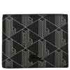Lacoste Signature - Portafoglio Uomo 6cc 11 cm (monogramma allover nero grigio)