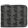 Lacoste The Blend - Portafoglio 3cc 11 cm RFID (monogramma nero grigio)