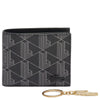 Lacoste The Blend Gift Set - Wallet 3cc and Key Ring (monogram black gray)