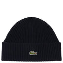 Lacoste Unisex Beanie - Mütze aus gerippter Wolle (navy blue) - Markenkoffer
