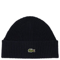 Lacoste Unisex Beanie - Mütze aus gerippter Wolle (navy blue) - Markenkoffer