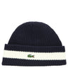 Lacoste Unisex Beanie - Mütze aus gerippter Wolle (navy blue/flour) - Markenkoffer