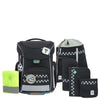 Lässig School Set Slim Unique - Zaino scolastico Set 7tlg. (Black)