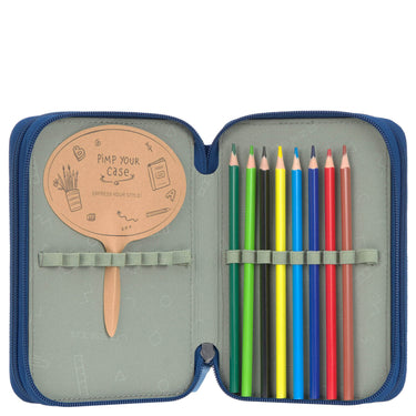 Lässig School Triple Pencil Case - Mäppchen (Unique Dark Blue) - Markenkoffer