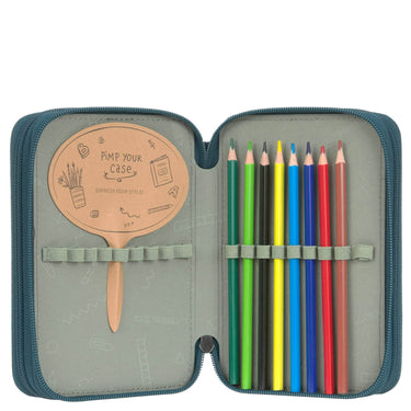 Lässig School Triple Pencil Case - Mäppchen (Unique Dark Green) - Markenkoffer