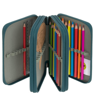 Lässig School Triple Pencil Case - Mäppchen (Unique Dark Green) - Markenkoffer