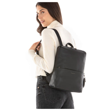 Mandarina Duck Mellow Leather - Rucksack 13" 36 cm Leder (black) - Markenkoffer