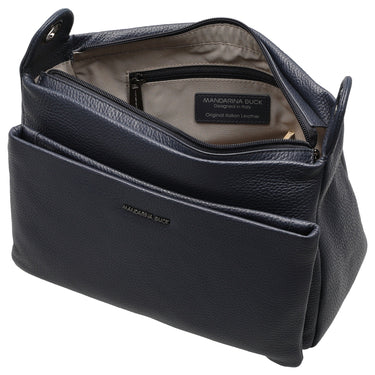 Mandarina Duck Mellow Leather - Umhängetasche 36 cm (dress blue) - Markenkoffer