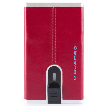 Piquadro Blue Square Slide - Kreditkartenetui 5cc 10 cm (red) - Markenkoffer