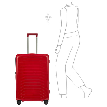 Porsche Design Roadster Hardcase - 4 - Rollen - Trolley L 75 cm erw. (carmine red shiny) - Markenkoffer
