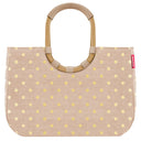 reisenthel shopping loopshopper L - Einkaufstasche mit Bügel 46 cm (frame metallic dots coffee)