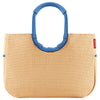 reisenthel shopping loopshopper L - Borsa per la spesa con manico 46 cm (frame raffia blue)