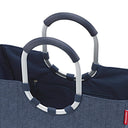 reisenthel shopping loopshopper L - Einkaufstasche mit Bügel 46 cm (herringbone dark blue) - Markenkoffer