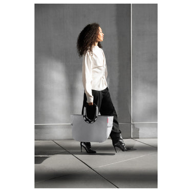 reisenthel shopping loopshopper L - Einkaufstasche mit Bügel 46 cm (herringbone grey) - Markenkoffer