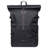 Sandqvist Icon Rolltop - Zaino L 16" 65 cm adulto (nero/nero con pelle nera)