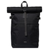 Sandqvist Icon Rolltop - Zaino M 14" 60 cm (nero/ nero con pelle nera)