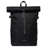 Sandqvist Icon Rolltop - Rucksack M 14" 60 cm (black/ black with black leather)