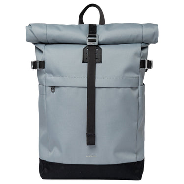 Sandqvist Icon Rolltop - Rucksack M 14" 60 cm (ice blue with black leather) - Markenkoffer
