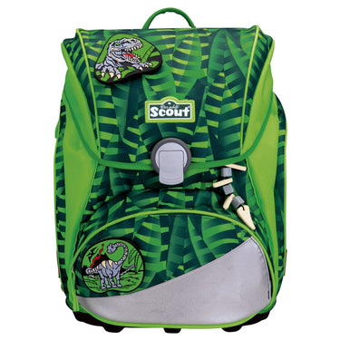 Scout Alpha DIN - Schulranzen Set 4 tlg. (Danger Dino) - Markenkoffer