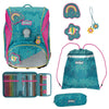 Scout Alpha DIN - Set di zaino scolastico 4 pezzi (Deep Sea)