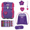 Scout Neo Exklusiv Superflash Extreme - Set zaino scolastico 4 pezzi (Heartbeat)