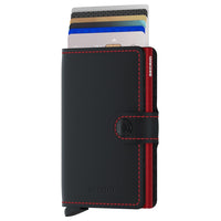 Secrid Matte Miniwallet - Geldbörse RFID 6.5 cm (black - red) - Markenkoffer