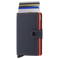 Secrid Matte Miniwallet - Geldbörse RFID 6.5 cm (night blue - orange) - Markenkoffer
