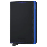 Secrid Matte Slimwallet - Geldbörse RFID 6.8 cm (black - blue) - Markenkoffer