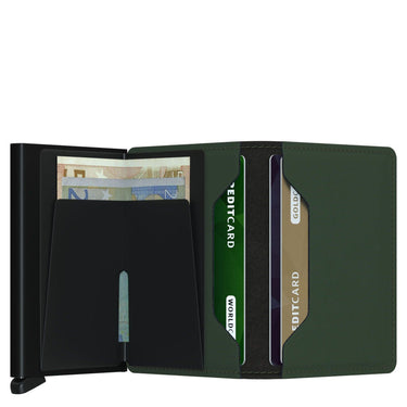 Secrid Matte Slimwallet - Geldbörse RFID 6.8 cm (green - black) - Markenkoffer